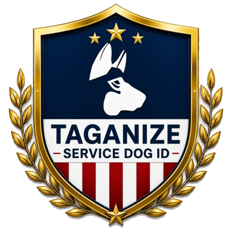 Taganize Service Dog ID emblem